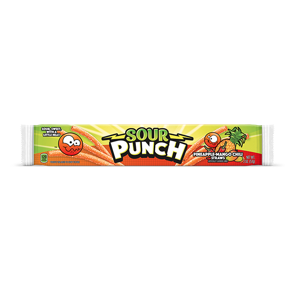 SOUR PUNCH PINEAPPLEMANGO CHILI STRAWS 2oz The Candyland