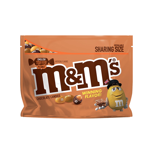M&M ENGLISH TOFFEE PEANUT SHARING SIZE 9 OZ The Candyland
