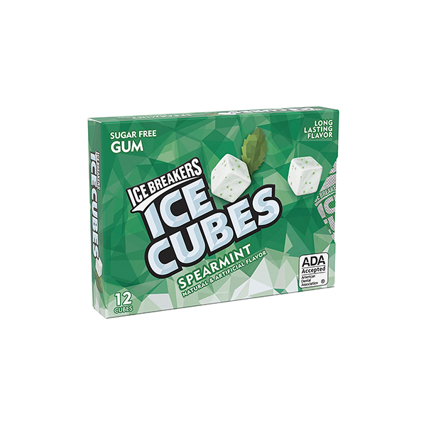 Ice Breaker Ice Cubes Sugar Free Mint Crystal Gum - Consumos da