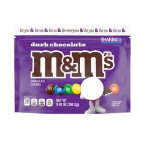 M&M DARK CHOCOLATE SHARING SIZE BAG 266.5 GR