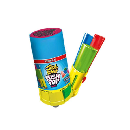 TRIPLE POWER PUSH POP CANDY 34GR