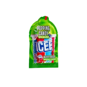 ICEE POPPING  WITH LOLLIPOP  CANDY WATERMELON BAG 15GR