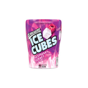 ICE BREAKERS ICE CUBES RASPEBERRY SORBET SUGAR FREE GUM 40 PIECES
