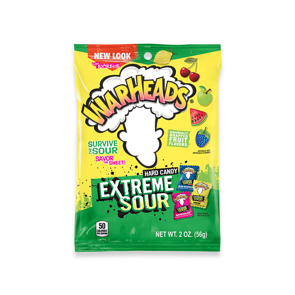 WARHEADS EXTREME SOUR BAG 56G