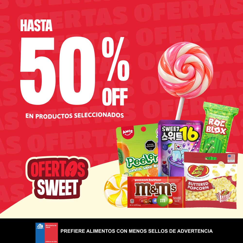 Ofertas Sweet 50, hasta 50 porciento de descuento